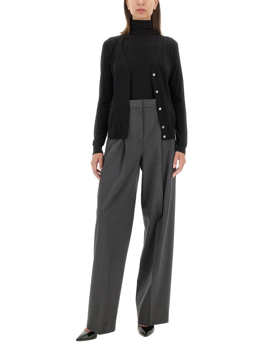 THEORY CARDIGAN IN LANA CON SCOLLO A V Italy
