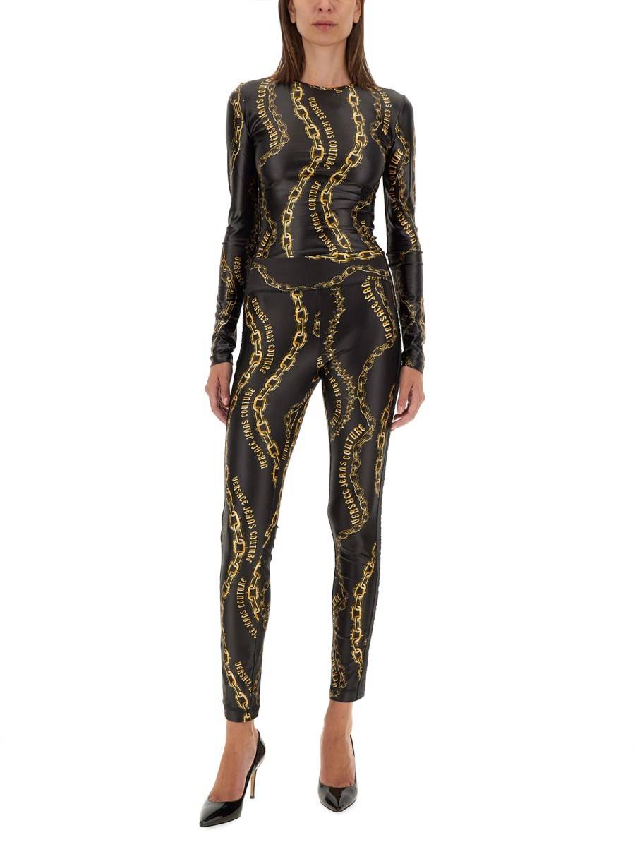 VERSACE JEANS COUTURE LEGGINGS CON LOGO Pezzi Unici