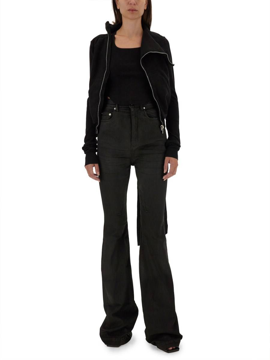 RICK OWENS DRKSHDW FELPA CON ZIP IN COTONE Online