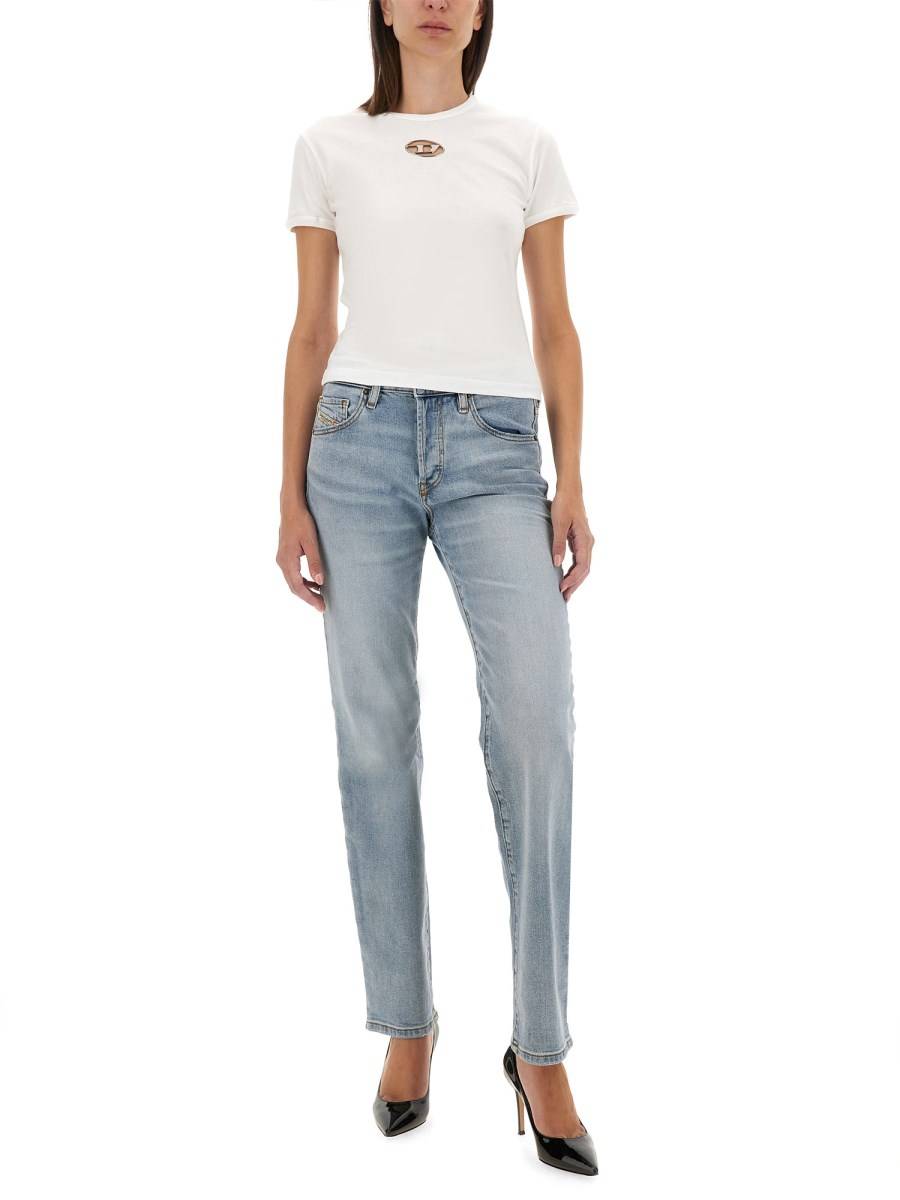 DIESEL T-SHIRT IN JERSEY DI COTONE CON LOGO Prezzo Ridotto