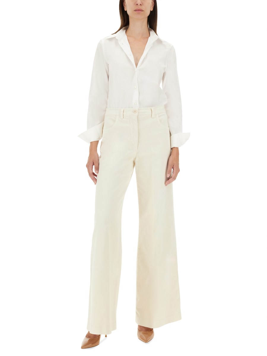 ASPESI PANTALONE PALAZZO IN LANA Presa