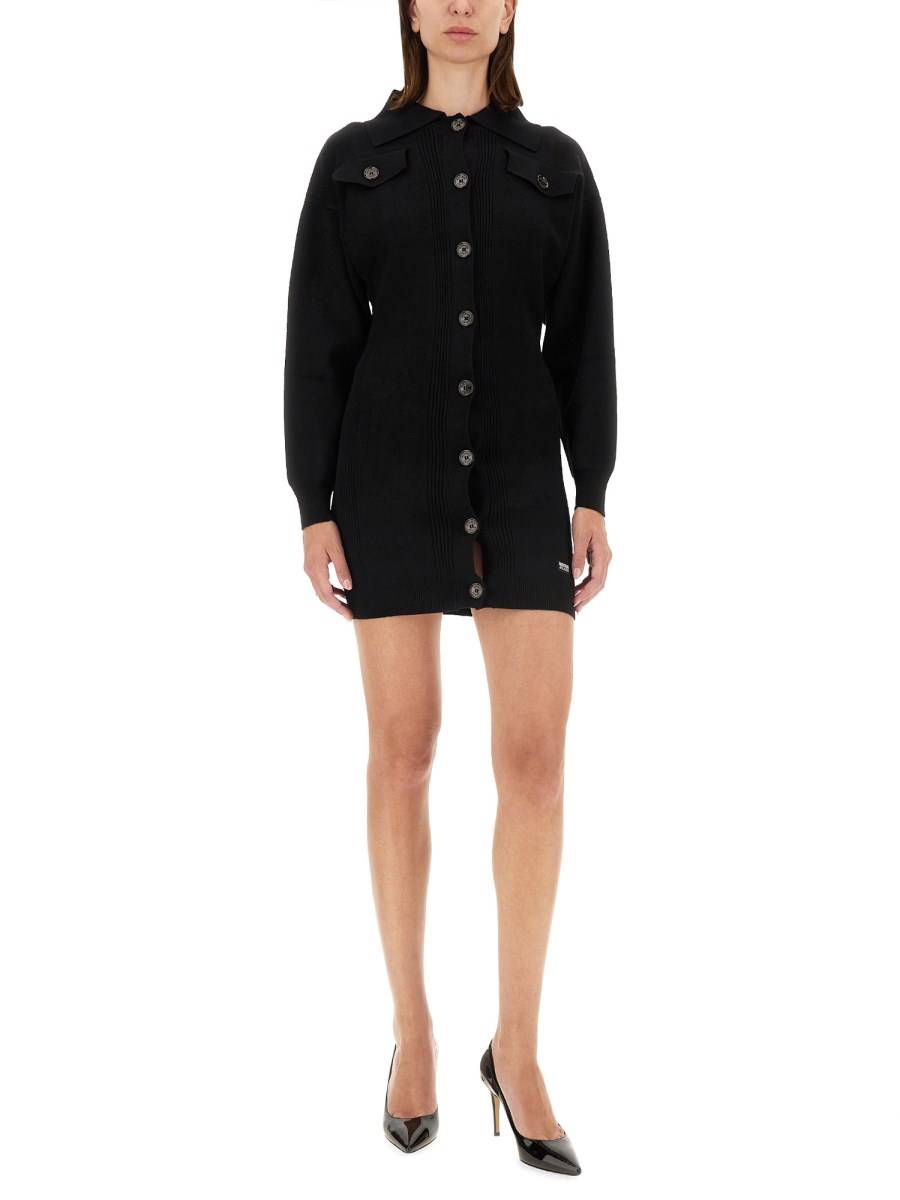 MOSCHINO JEANS ABITO MINI IN MAGLIA DI VISCOSA Offerta