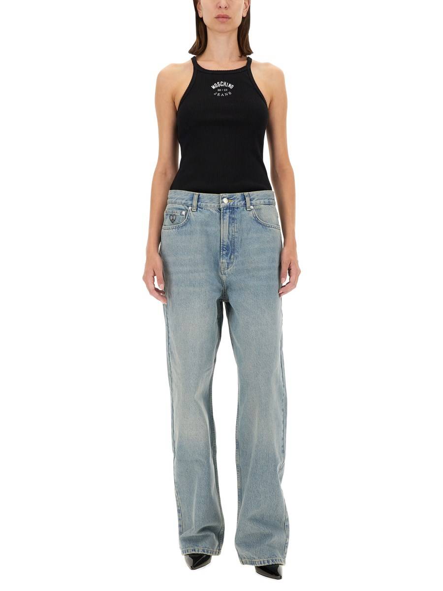 MOSCHINO JEANS TANK TOP CON LOGO Vendita