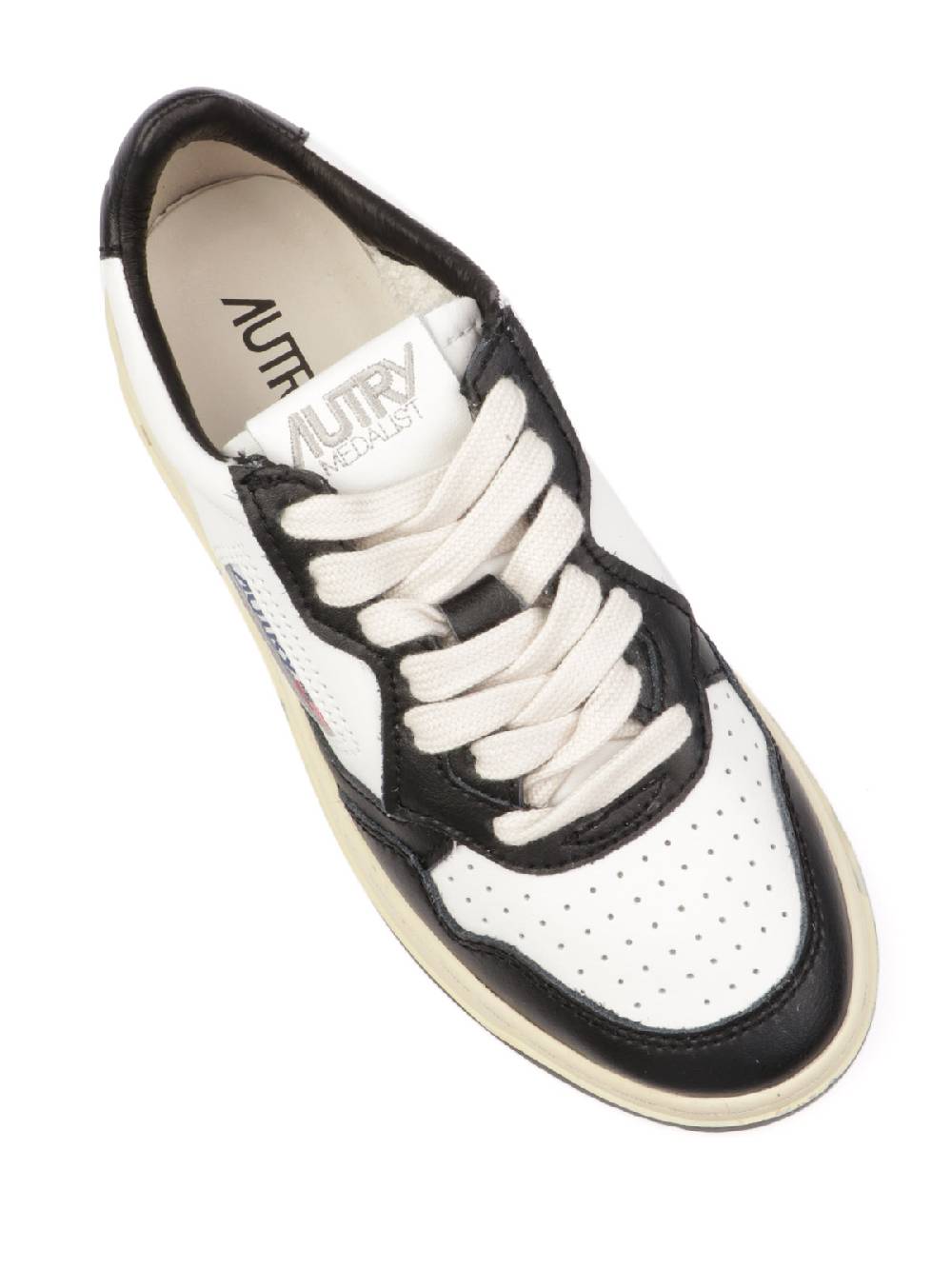 AUTRY Sneakers Donna Medalist Low in Pelle Bicolore Saldi Di Fabbrica
