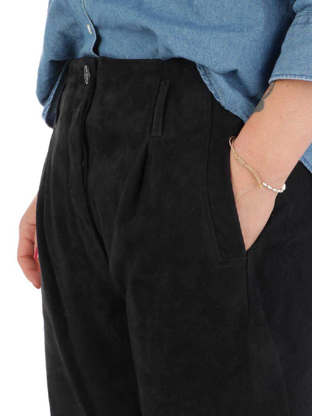 KILTIE Pantaloni Donna Arles in Suede Sconto