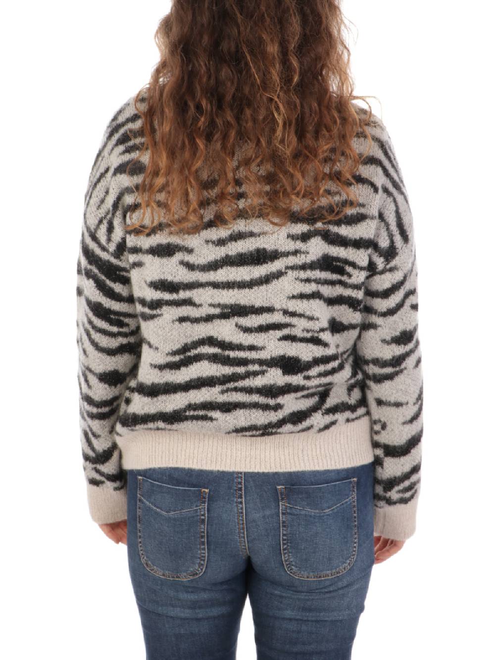 KAOS Maglia Donna Zebrata in Mohair Hotsell