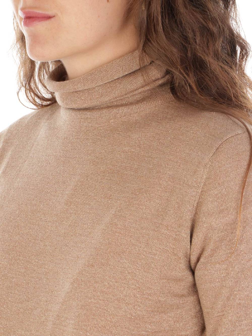 QUILISIA Dolcevita Donna Lurex in Lana Merino Vendita Calda
