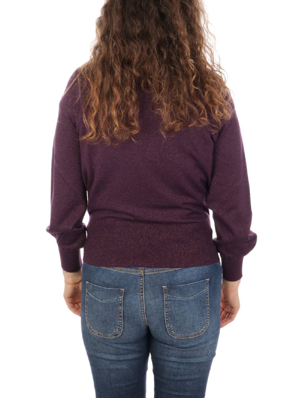 QUILISIA Dolcevita Donna Lurex in Lana Merino Saldi Di Fabbrica