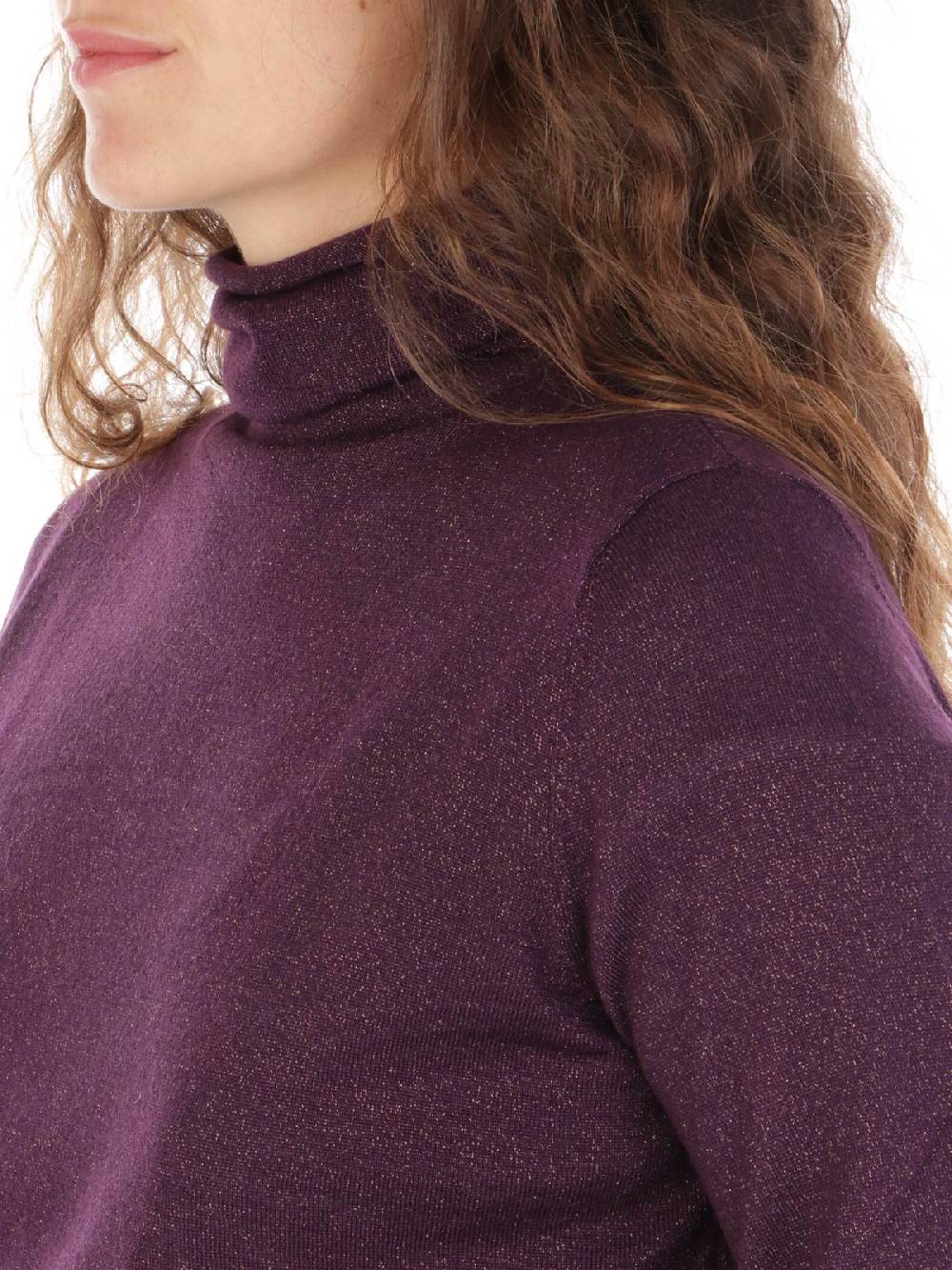 QUILISIA Dolcevita Donna Lurex in Lana Merino Saldi Di Fabbrica