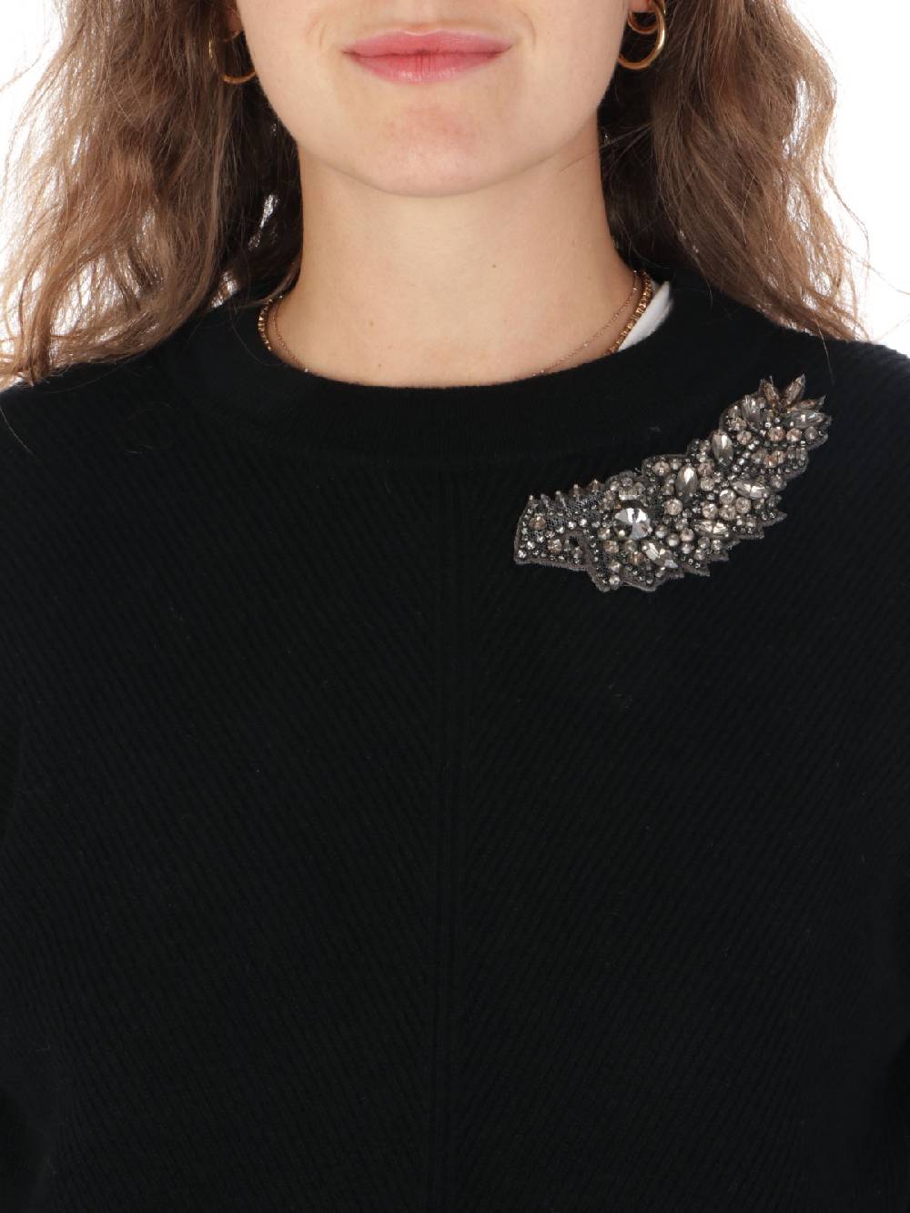 QUILISIA Maglia Donna in Lana e Cashmere con Ricamo Negozio