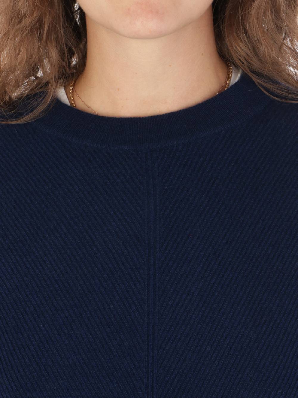 QUILISIA Maglia Donna a Coste in Lana e Cashmere Nuova