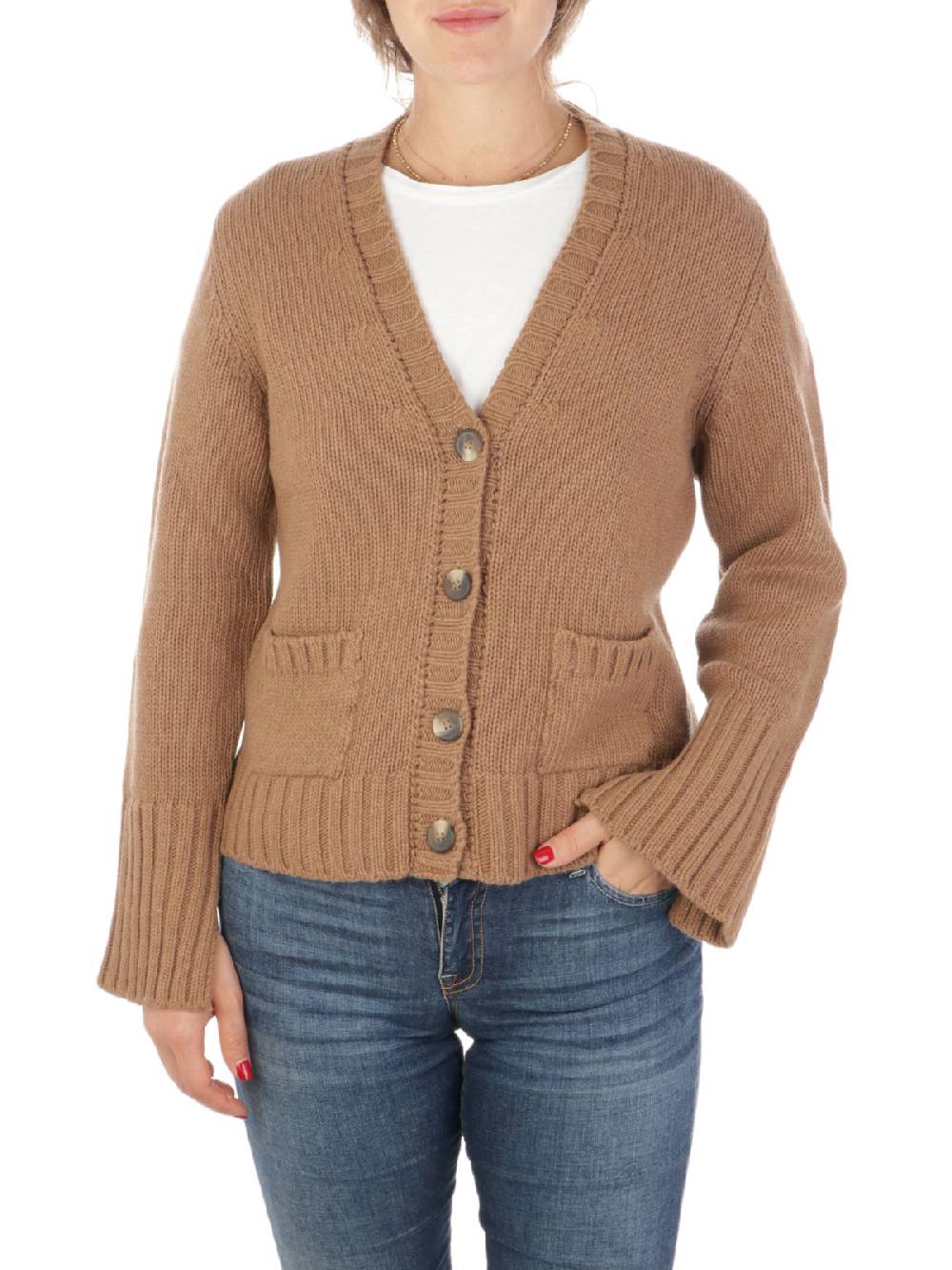 19.61 MILANO Cardigan Donna in Lana e Cashmere Italy