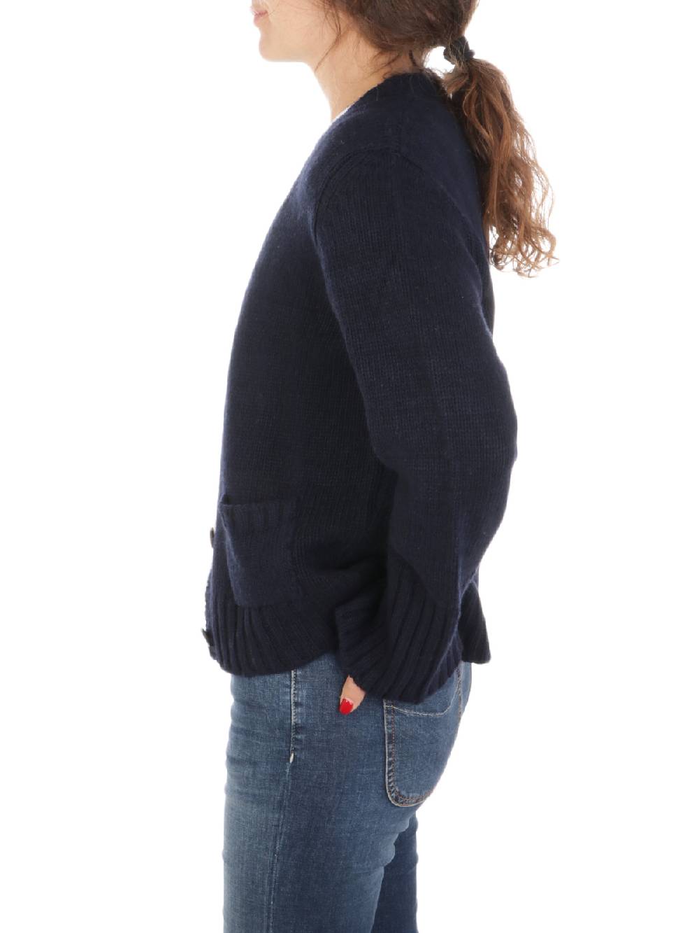 19.61 MILANO Cardigan Donna in Lana e Cashmere Italia