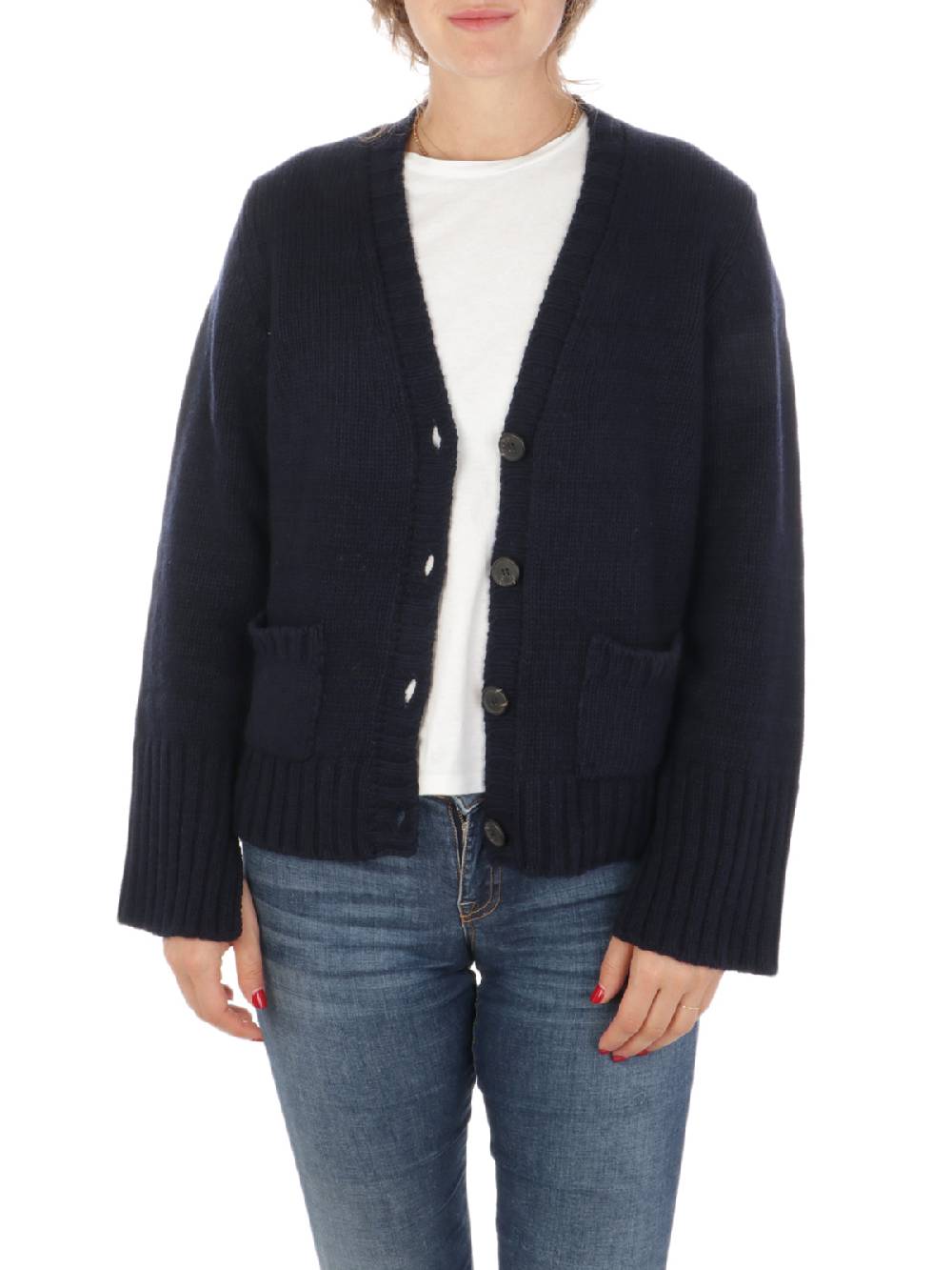 19.61 MILANO Cardigan Donna in Lana e Cashmere Italia