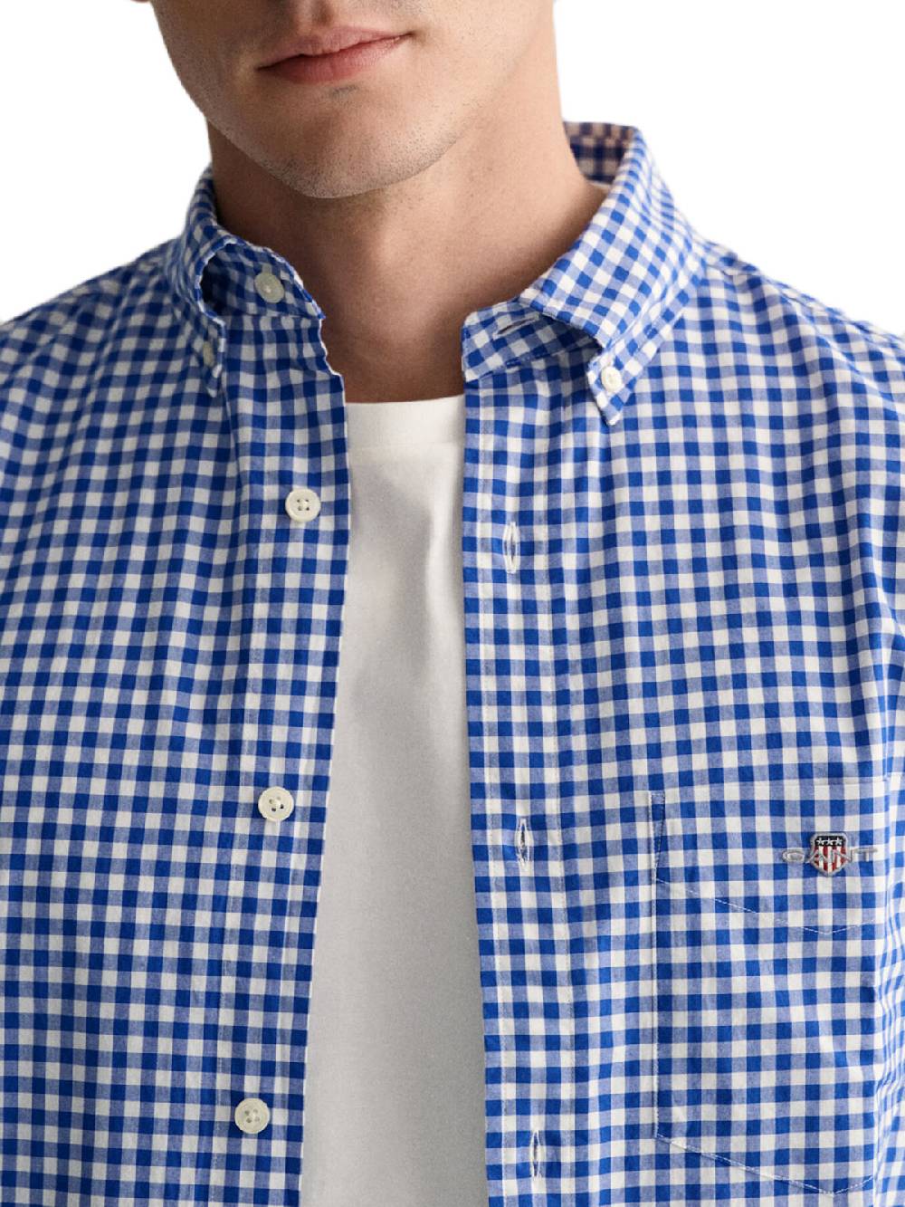 Gant Reg Classic Poplin Gingham Shirt Saldi Di Fabbrica