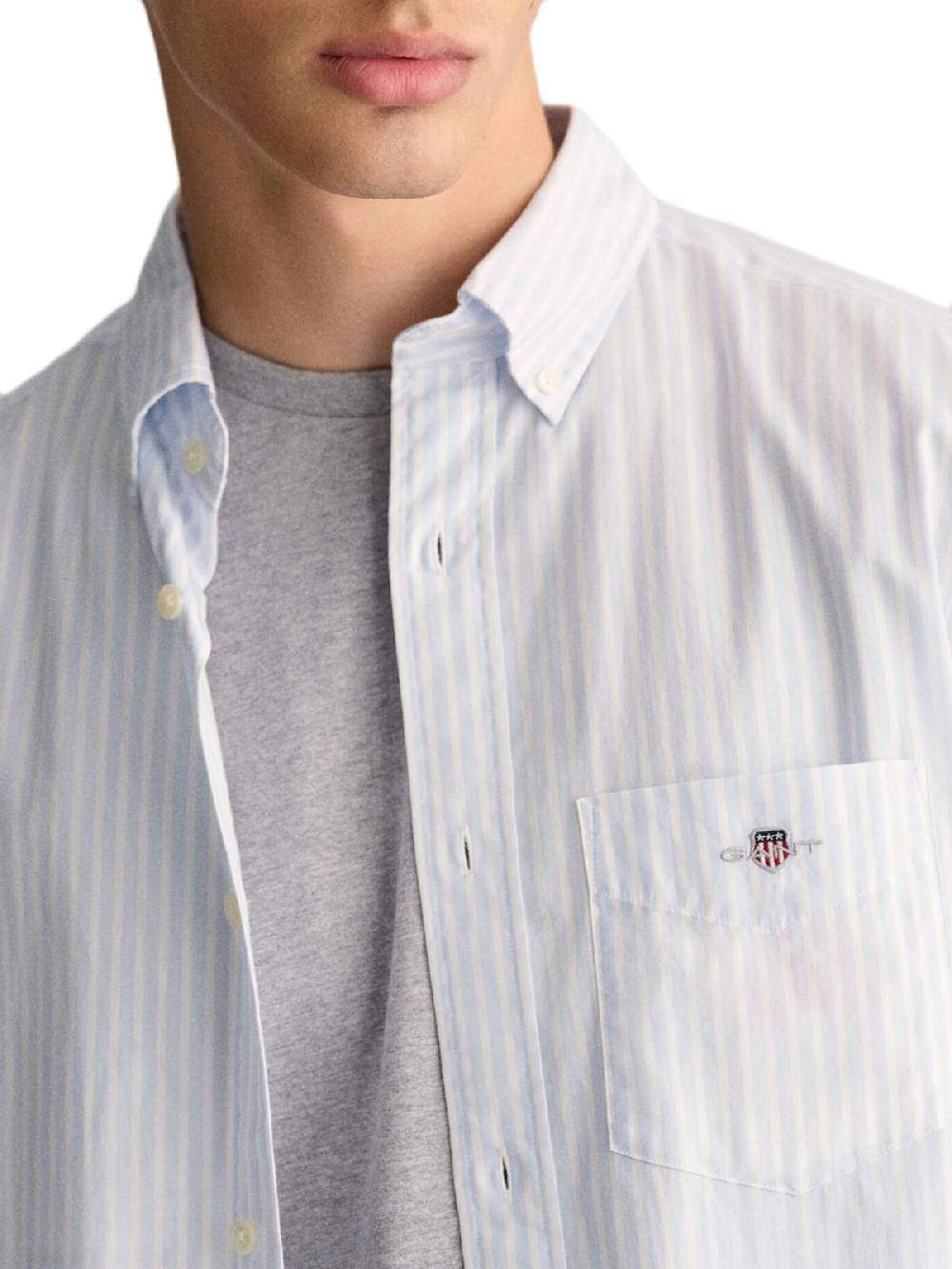 Gant Reg Classic Poplin Stripe Shirt Vendite Flash