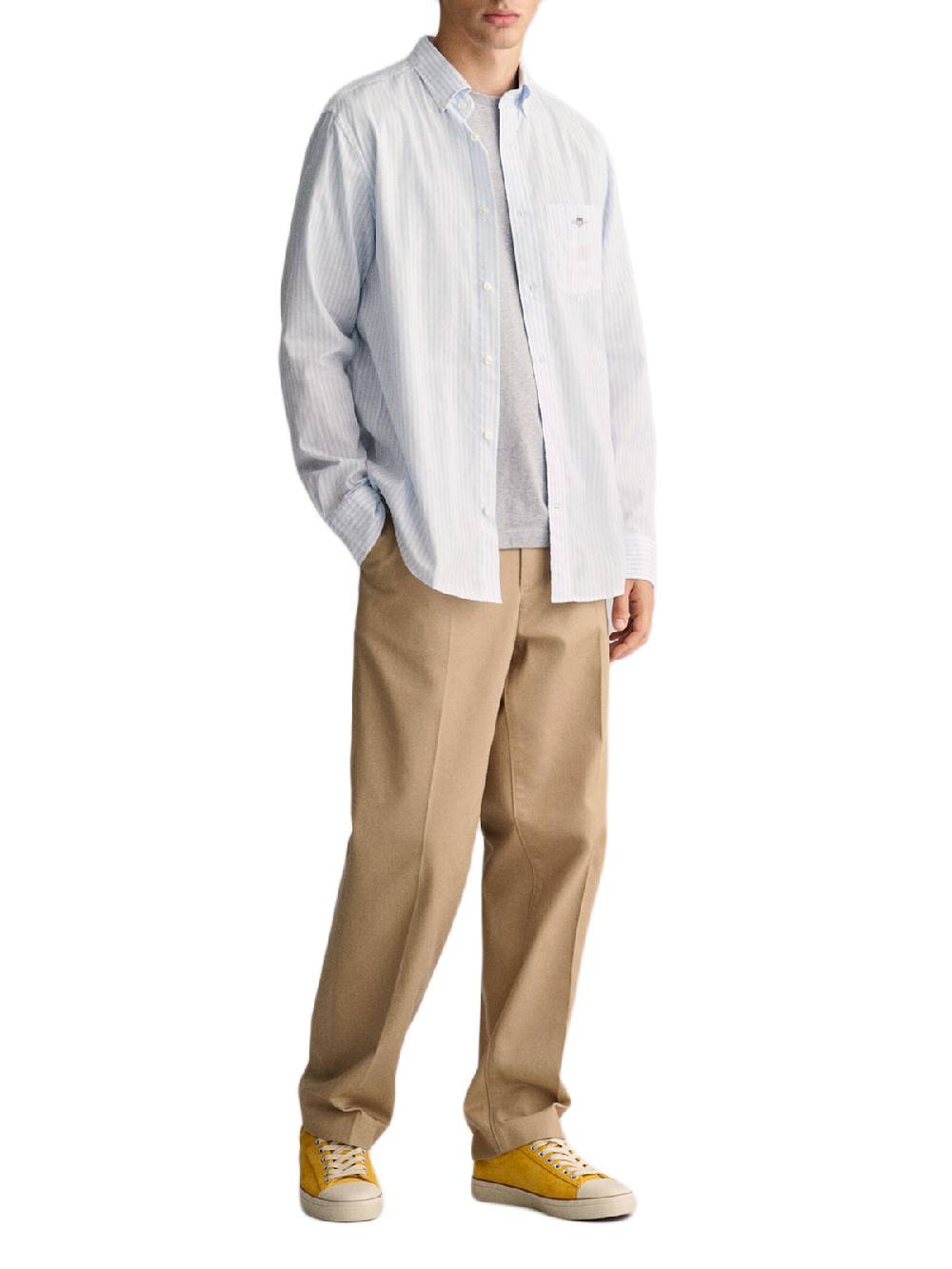 Gant Reg Classic Poplin Stripe Shirt Vendite Flash