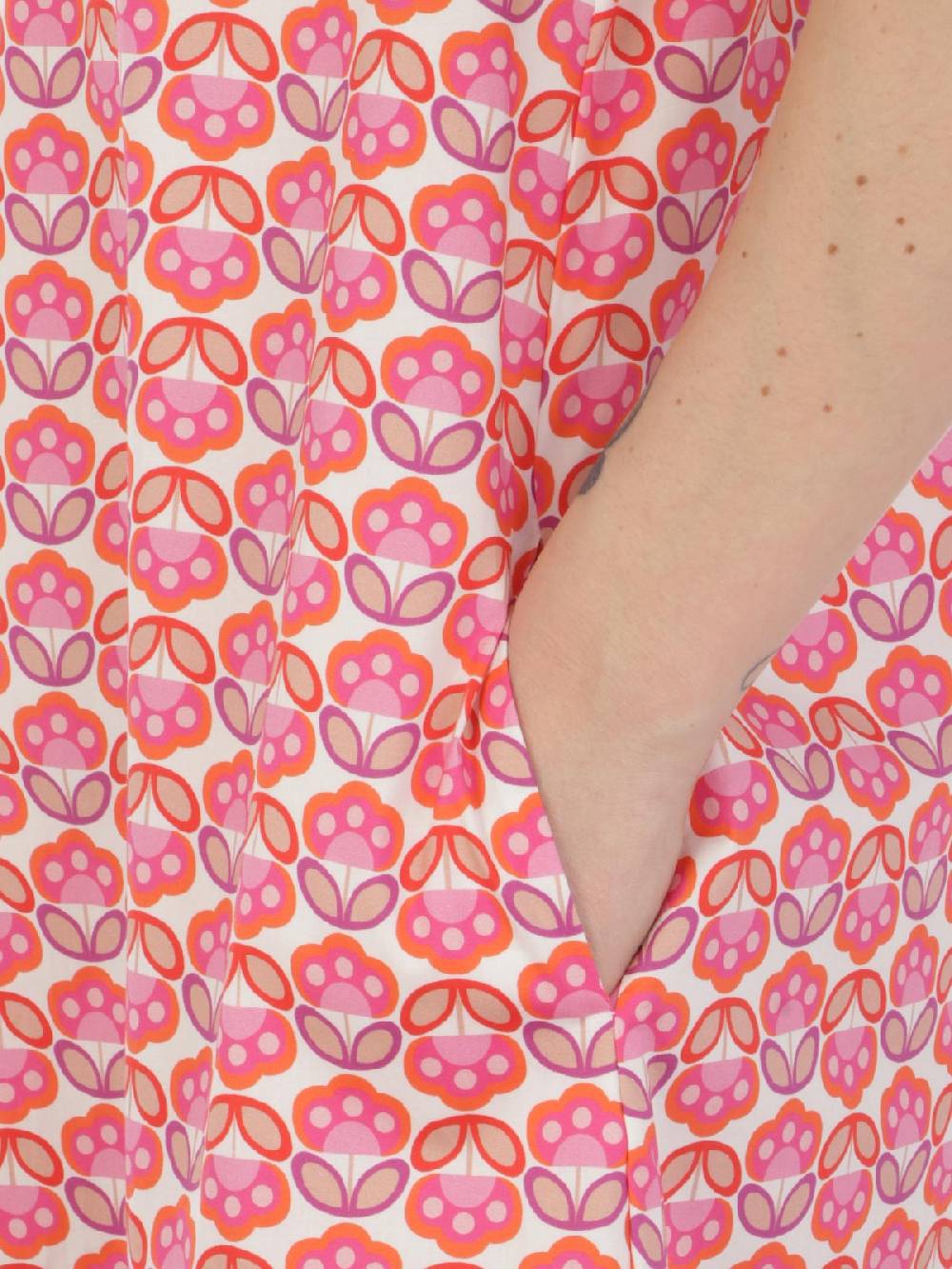 CALIBAN Abito Donna A Fiori Stretch Promozione