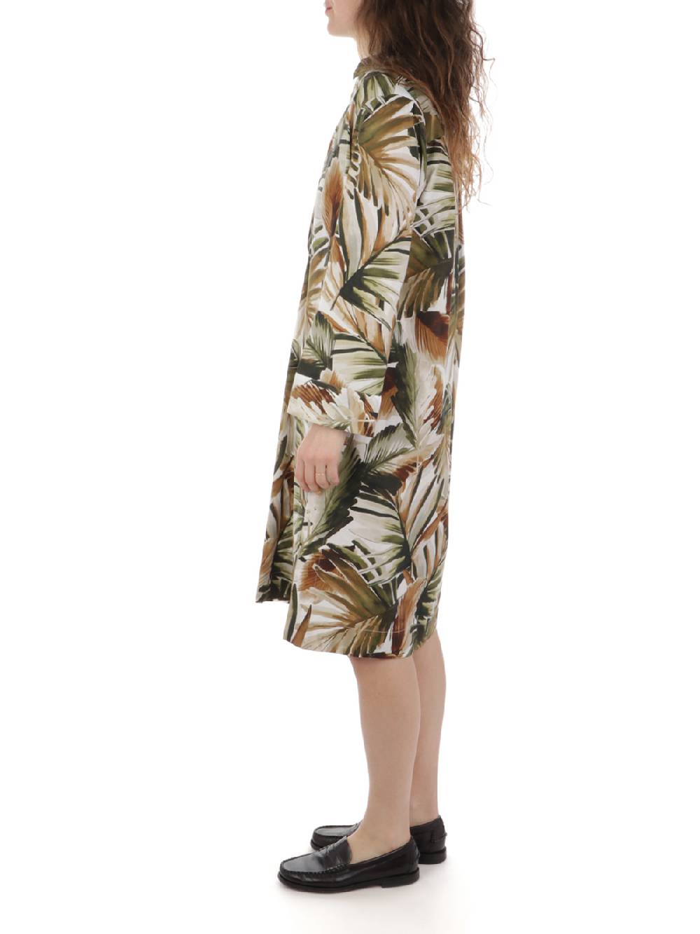 CALIBAN Abito Donna A Fiori In Cotone Stretch Spedizione Gratuita