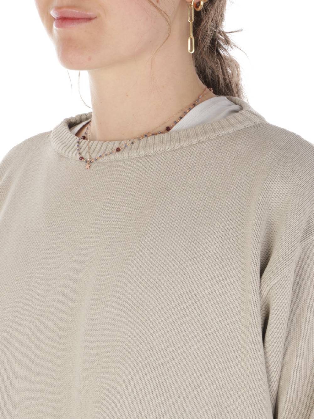 ROSSOPURO Maglia Donna Over In Cotone Economico