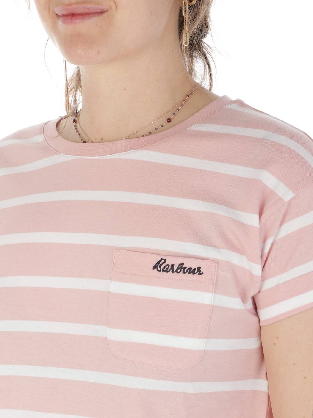 BARBOUR T-shirt Donna Otterburn Stripe Saldi Di Fabbrica