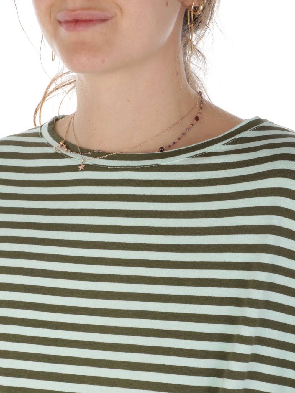 MAIDA MILA Blusa Ampia Donna Rigata In Viscosa Moda
