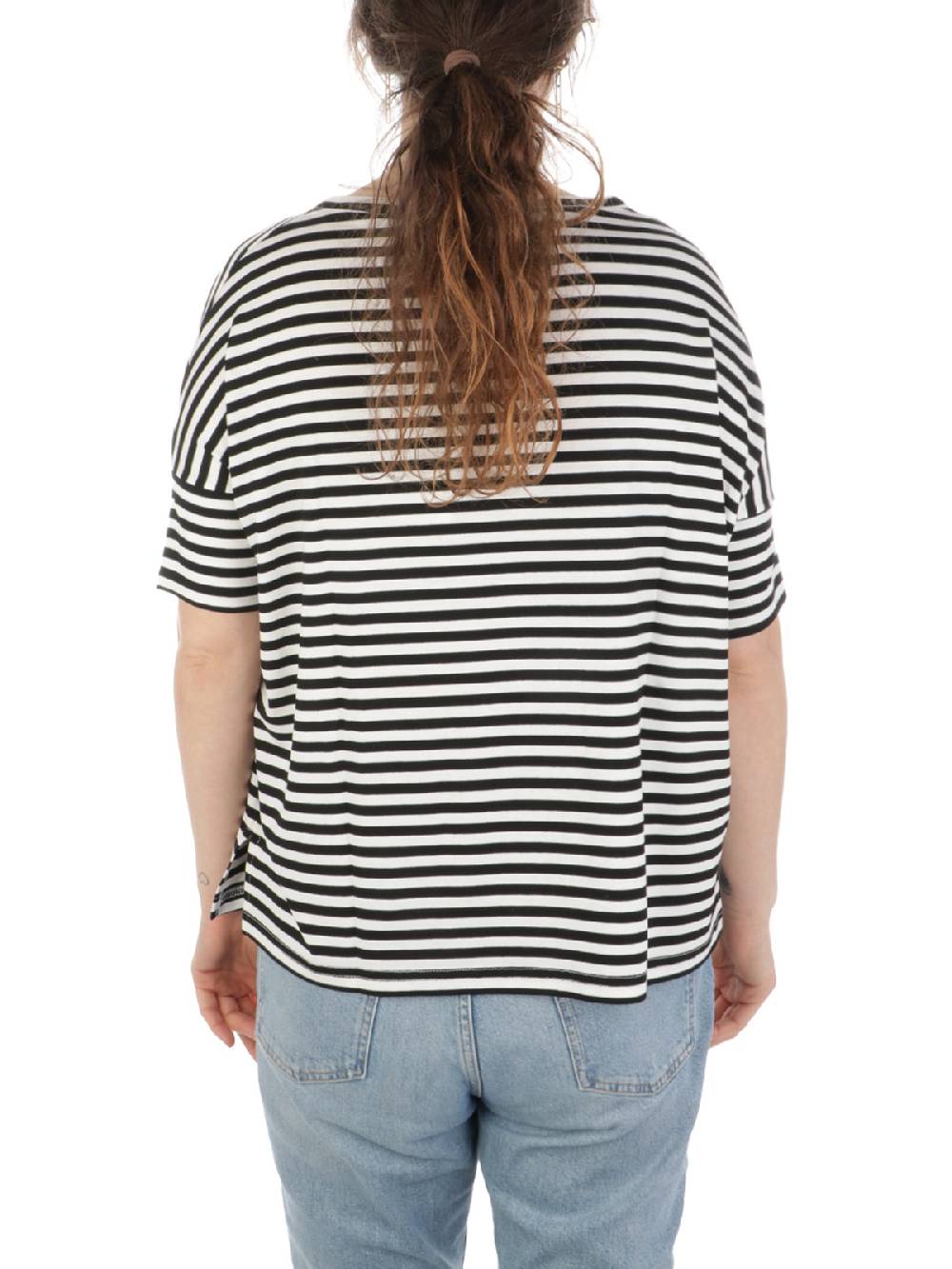 MAIDA MILA Blusa Ampia Donna Rigata In Viscosa Italy