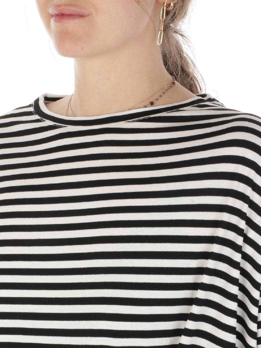 MAIDA MILA Blusa Ampia Donna Rigata In Viscosa Italy