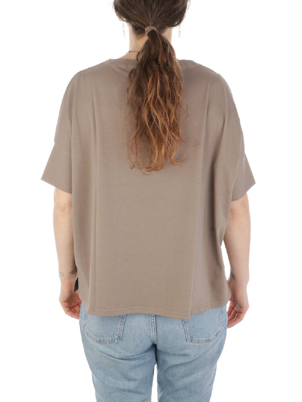 MAIDA MILA Blusa Ampia Donna In Cotone Stretch In Linea