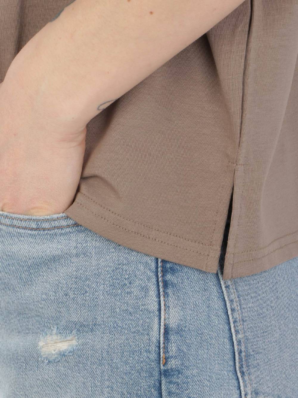 MAIDA MILA Blusa Ampia Donna In Cotone Stretch In Linea