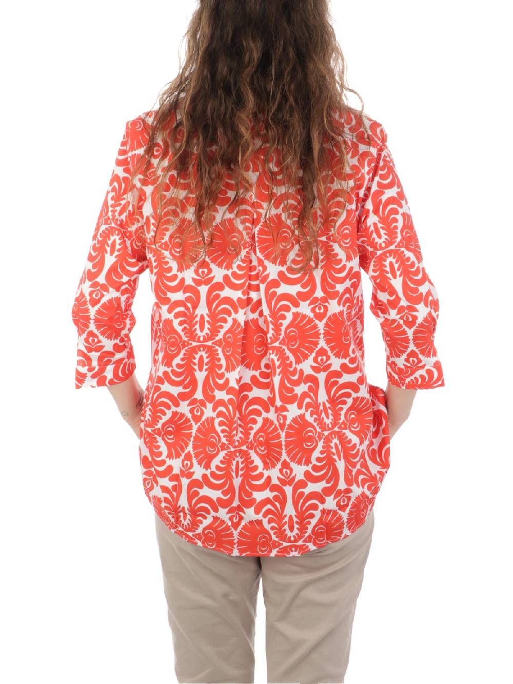 CALIBAN Camicia Donna A Fiori Stretch Offerta