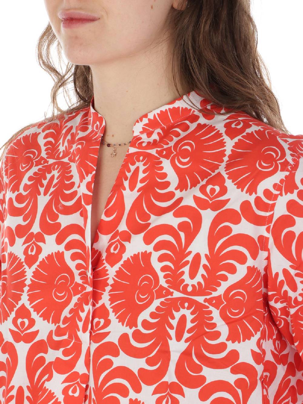 CALIBAN Camicia Donna A Fiori Stretch Offerta