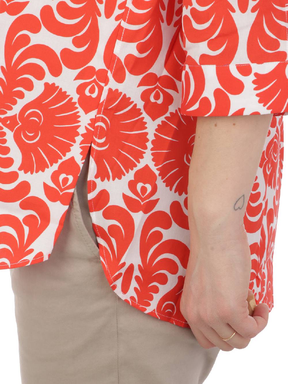 CALIBAN Camicia Donna A Fiori Stretch Offerta