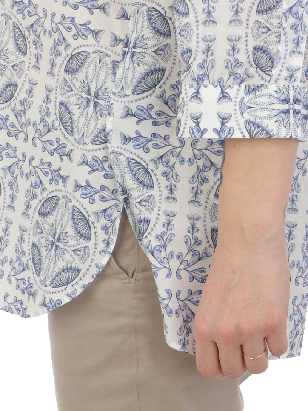 CALIBAN Camicia Donna In Cotone A Fiori Saldi