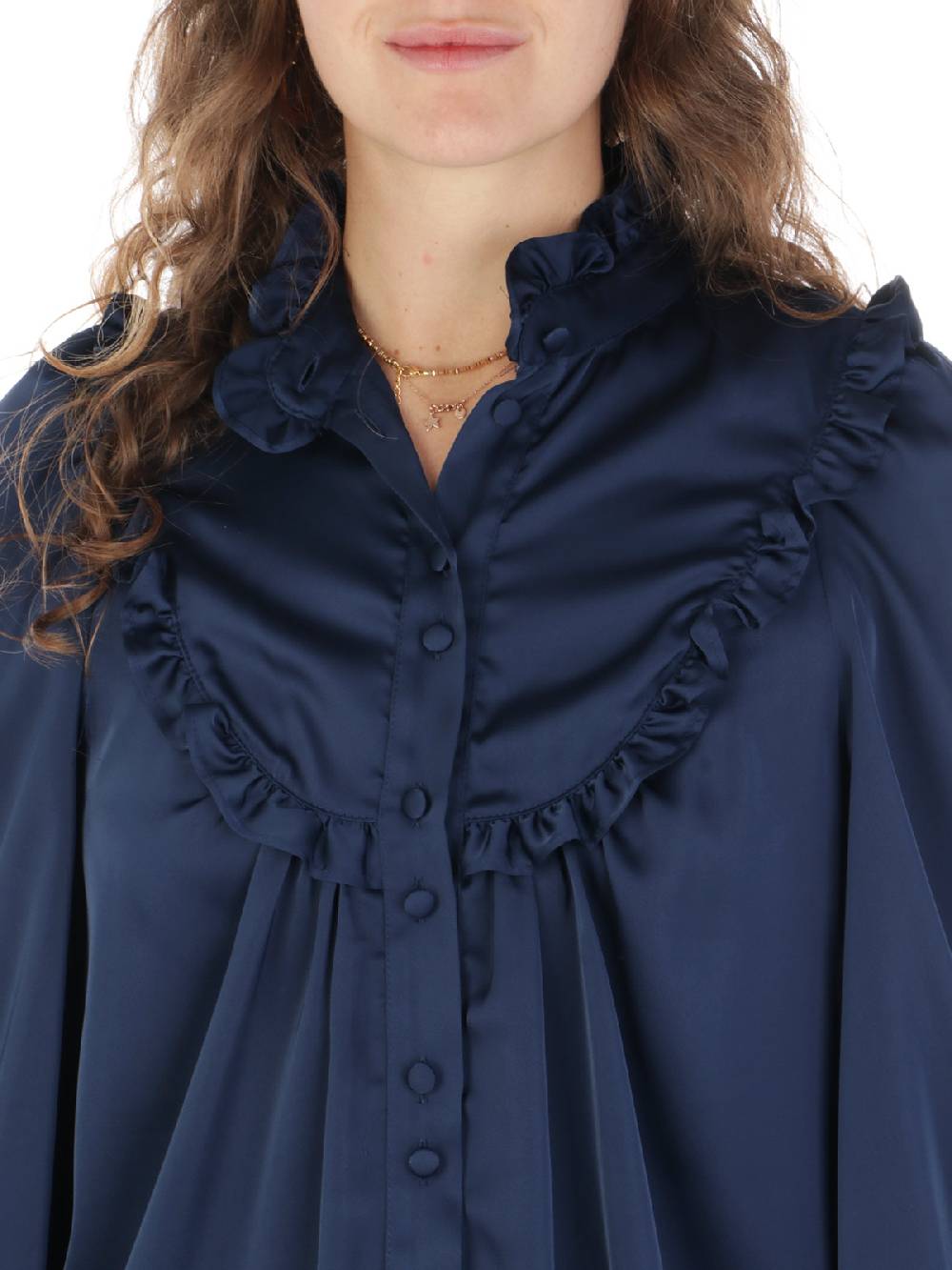 F.IT Camicia Donna con Rouches Vendita Economica