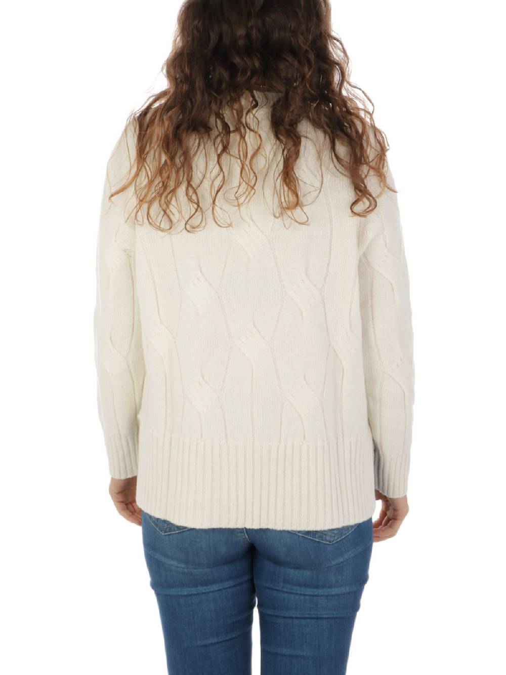 KANGRA Maglia Donna in Lana e Cashmere a Treccia I Più Venduti
