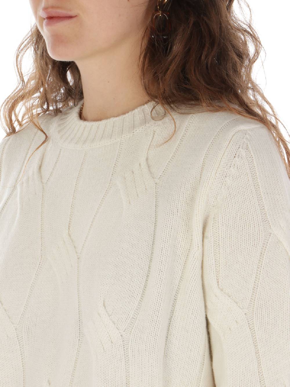 KANGRA Maglia Donna in Lana e Cashmere a Treccia I Più Venduti