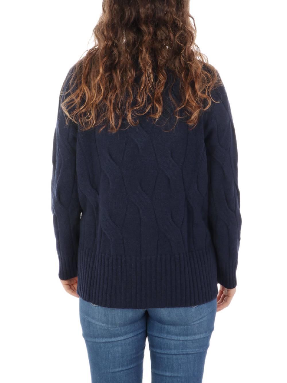 KANGRA Maglia Donna in Lana e Cashmere a Treccia Vendite Flash