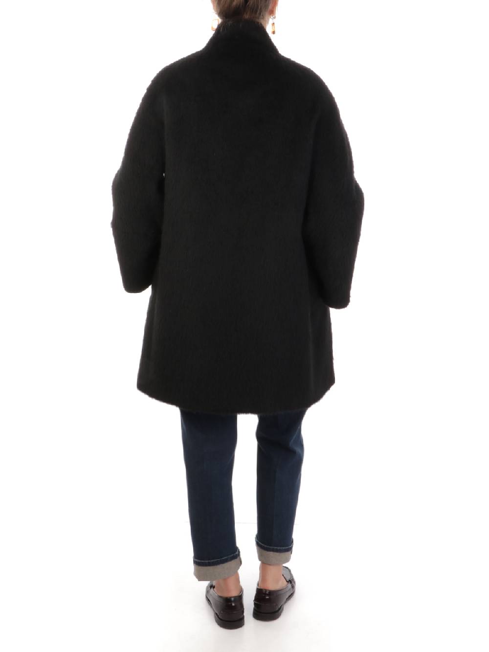 CINZIA ROCCA Cappotto Doppiopetto Donna a Collo Alto Saldi Di Fabbrica