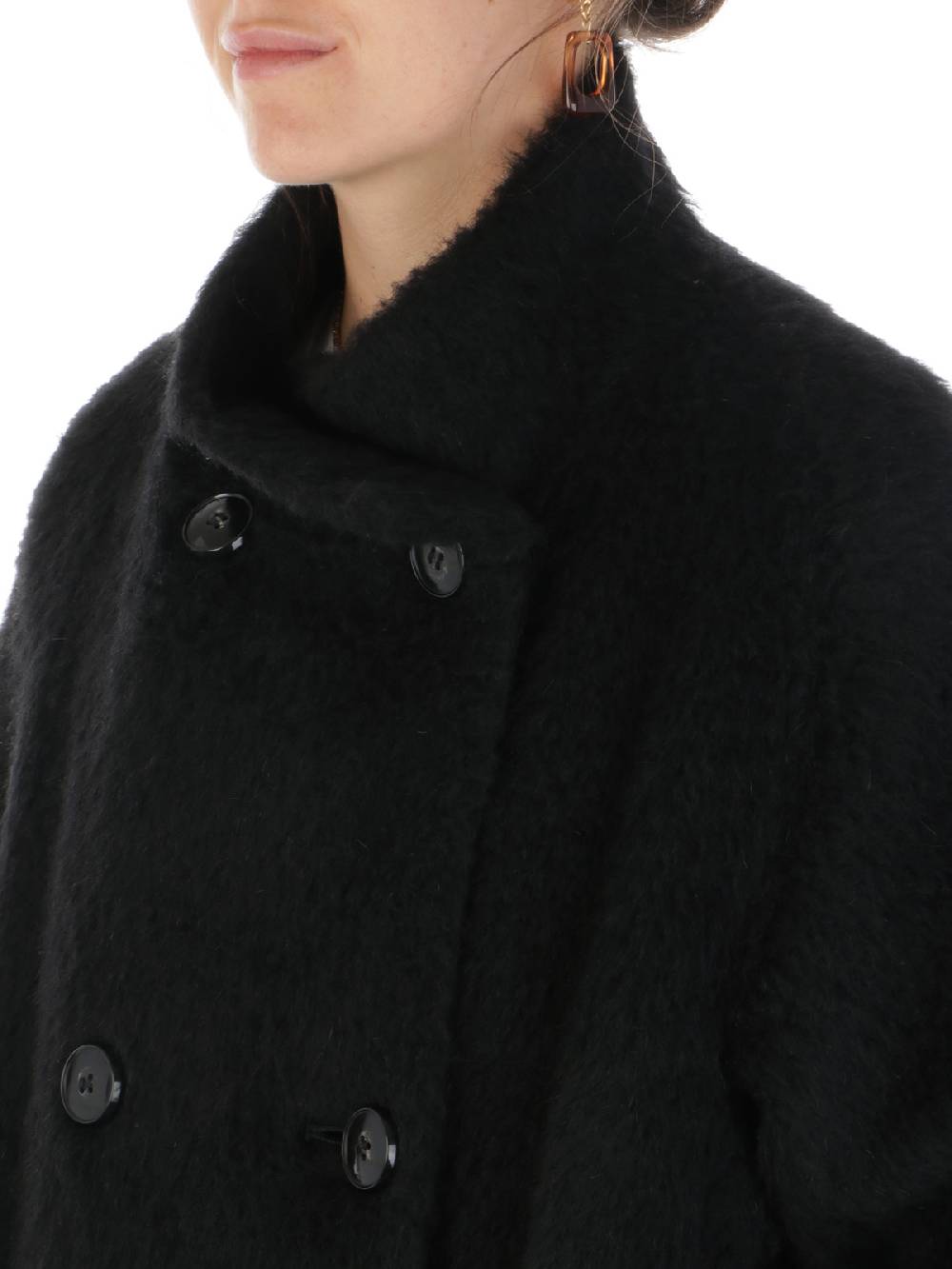 CINZIA ROCCA Cappotto Doppiopetto Donna a Collo Alto Saldi Di Fabbrica