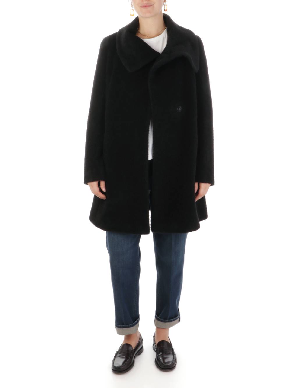 CINZIA ROCCA Cappotto Donna in Lana e Alpaca In Saldo