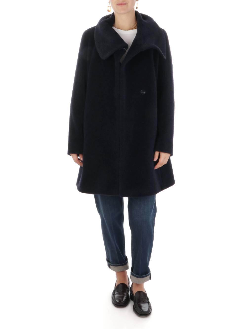 CINZIA ROCCA Cappotto Donna in Lana e Alpaca Nuova
