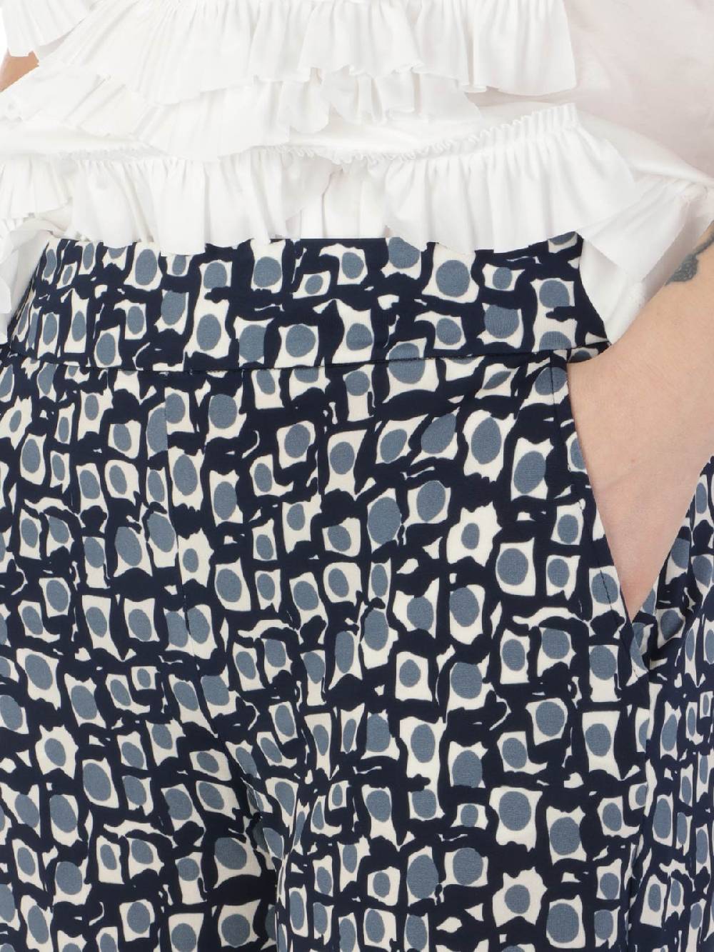 VIA MASINI 80 Pantaloni Donna Fanstasia in Viscosa Offerta