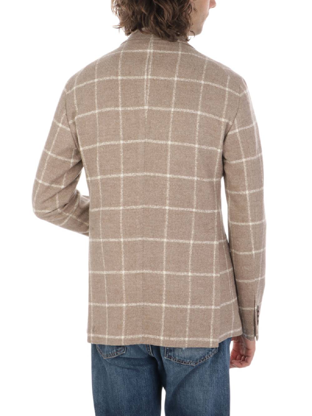 TAGLIATORE Giacca Uomo in Lana e Cashmere a Quadri Presa