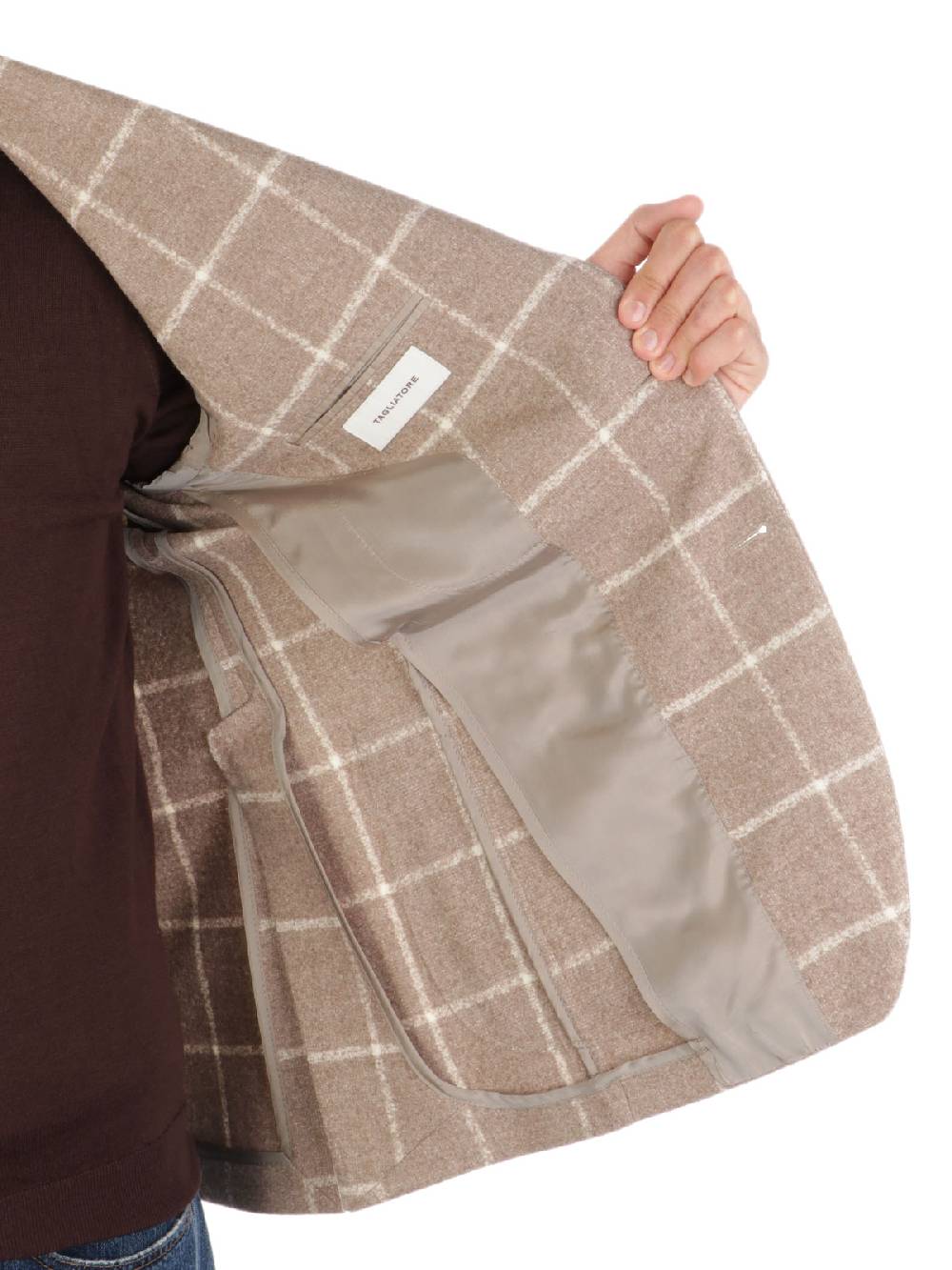 TAGLIATORE Giacca Uomo in Lana e Cashmere a Quadri Presa