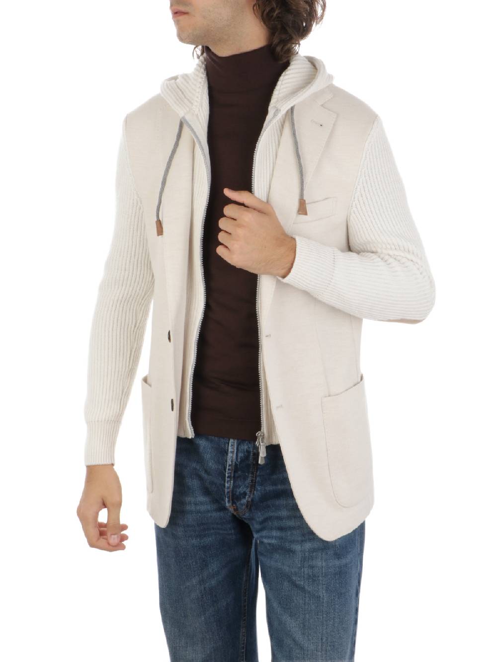 ELEVENTY Giacca Uomo con Pettorina e Cappuccio Sconto