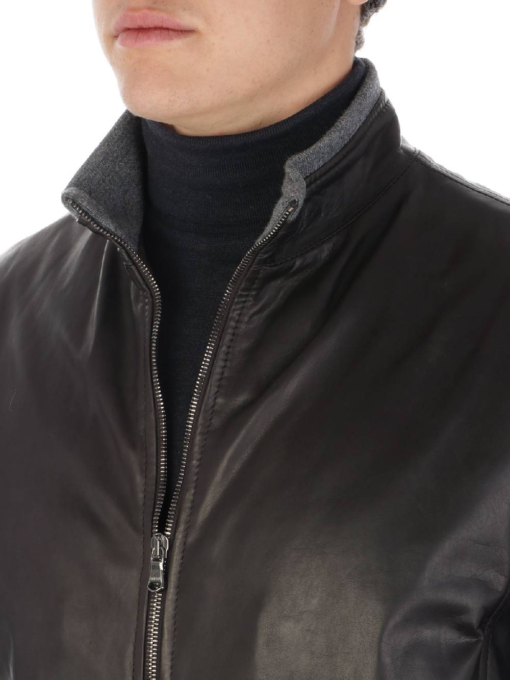 BARBA Giubbotto Uomo Fox in Pelle Spedizione Gratuita