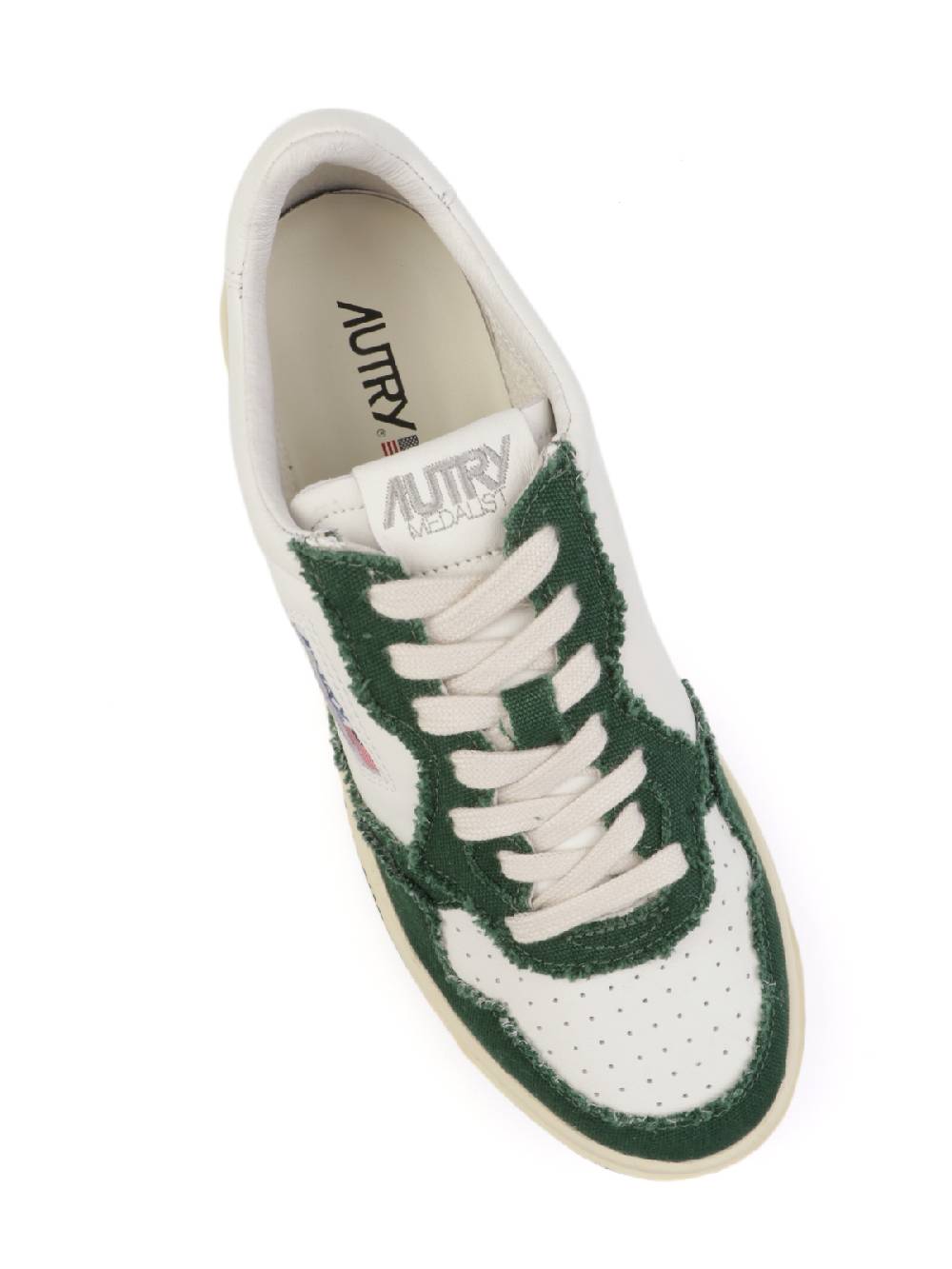AUTRY Sneakers Uomo Medalist Low in Pelle e Tela Saldi Di Fabbrica