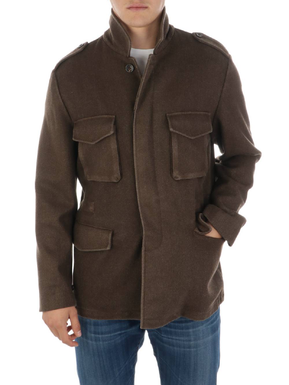 BOGLIOLI Field Jacket Uomo in Lana In Linea