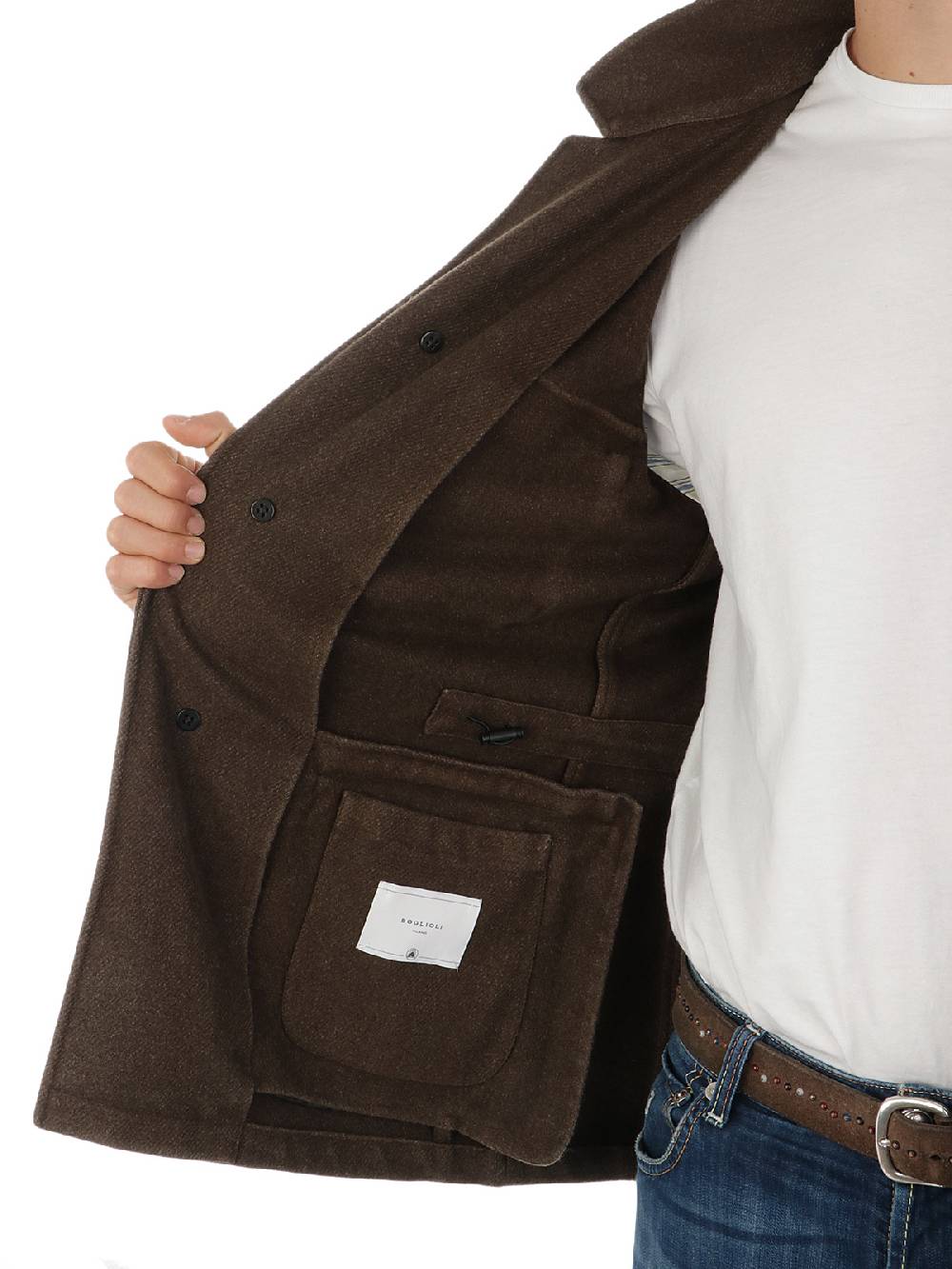 BOGLIOLI Field Jacket Uomo in Lana In Linea